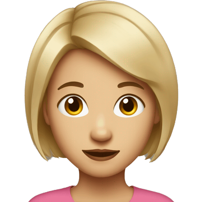 girl with short hair portrait emoji