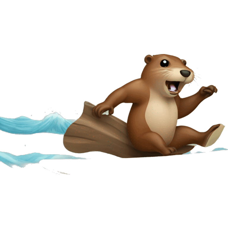 beaver surfing emoji