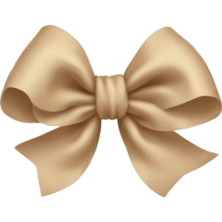 Beige bow emoji