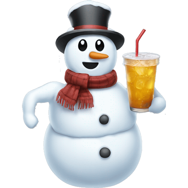 Snowman with drink emoji