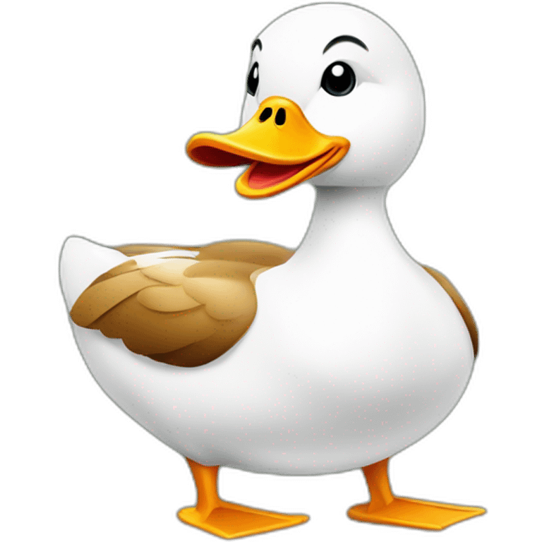 Duck casino 2d illustration emoji