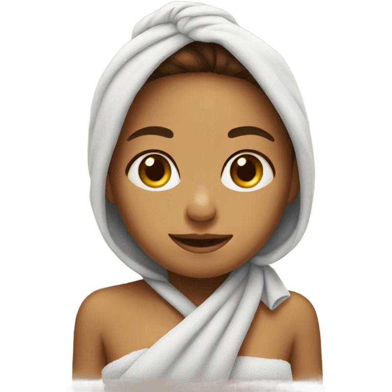 Girl but in towel emoji