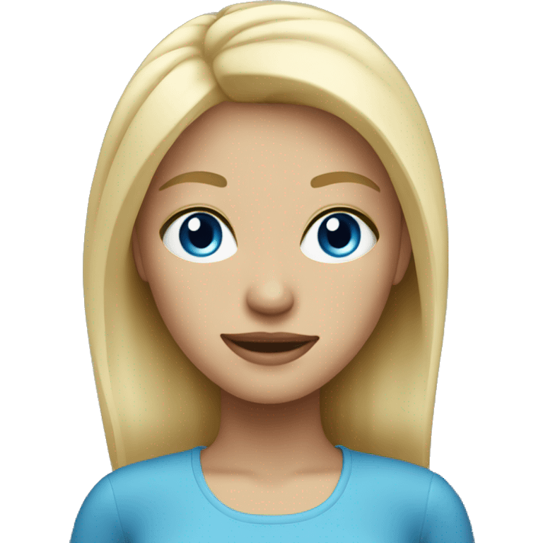 Blonde girl with blue eyes  emoji