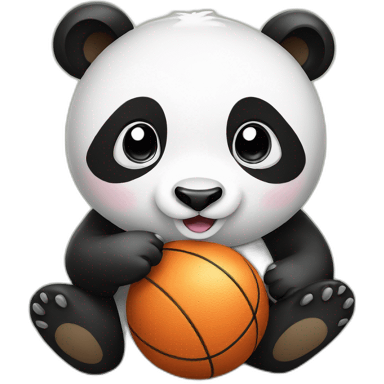 Panda playing with a ball emoji