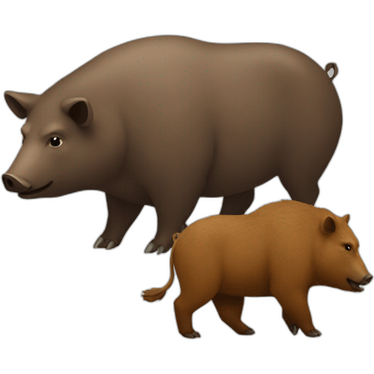 boar and bear emoji