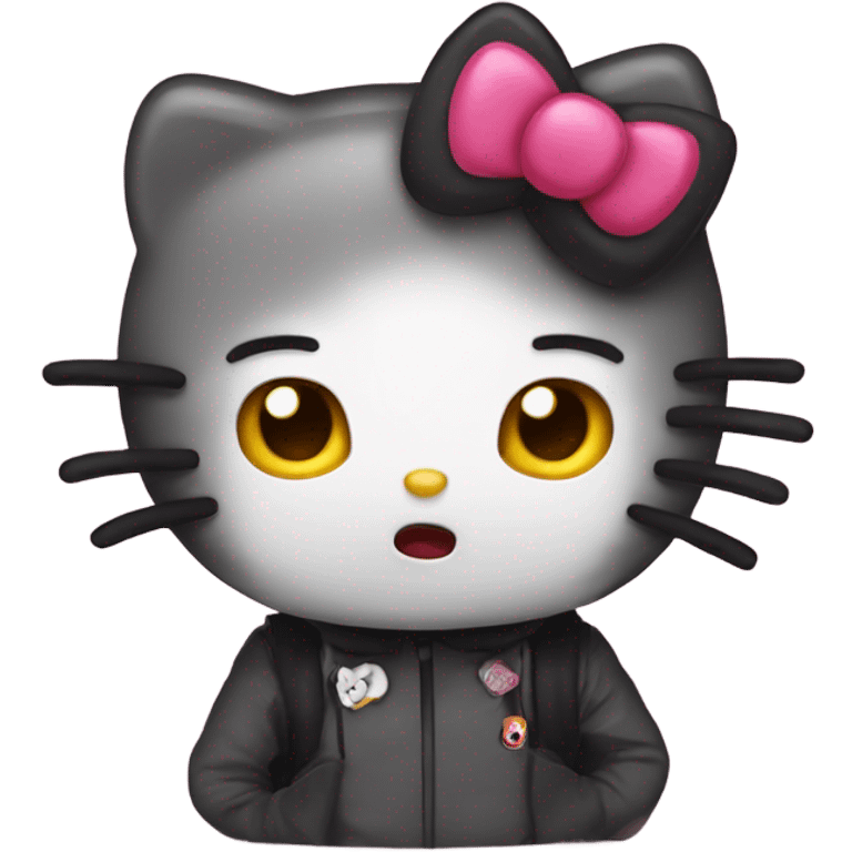 scared hello kitty emoji