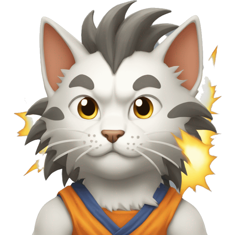 Cat Goku super Saiyan  emoji