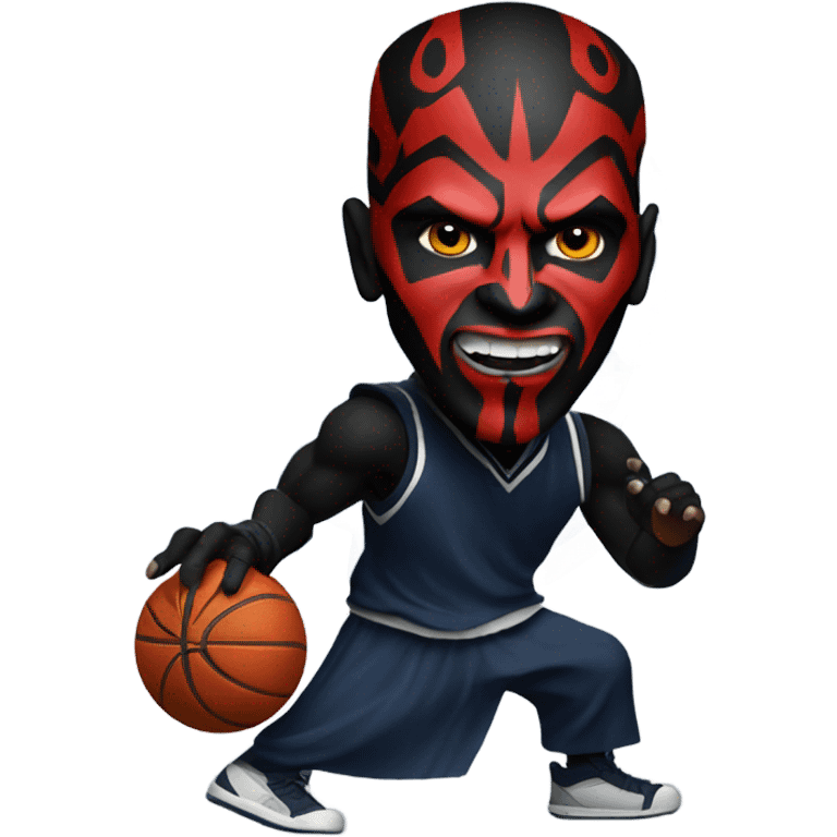 Darth maul playing UConn basketball emoji