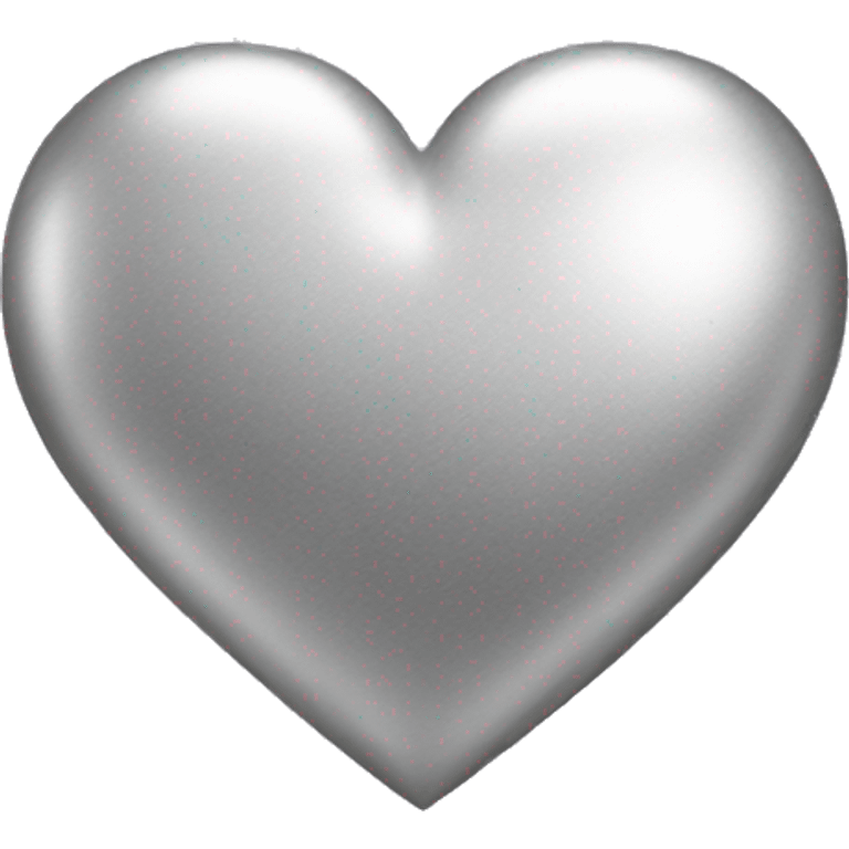 Heart made out of silver emoji