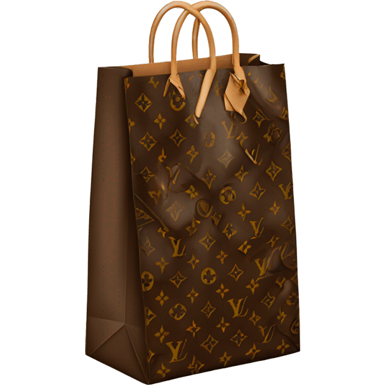 Louis Vuitton paper shopping bag  emoji