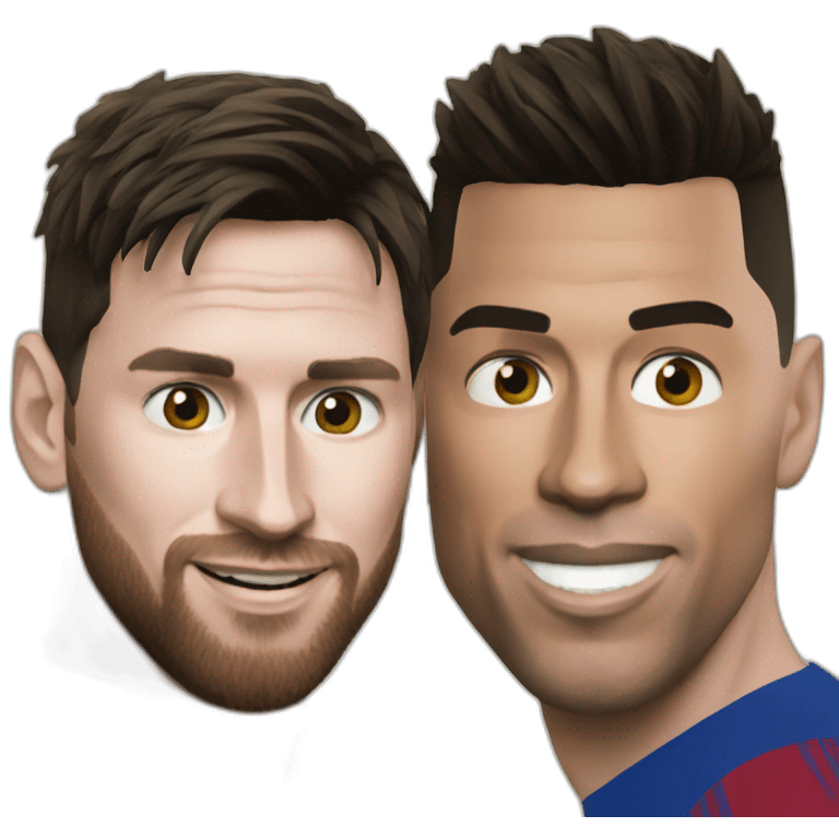 Messi with ronaldo emoji