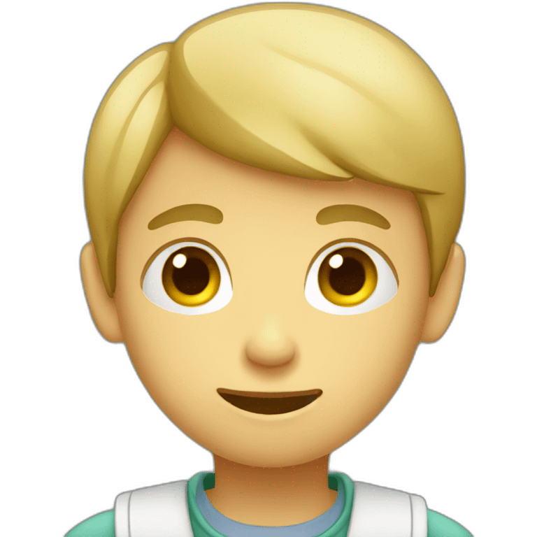 boy playing smartphone emoji