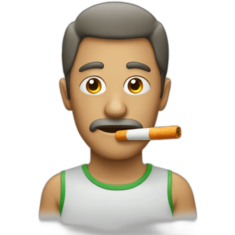 Homme qui fume un joint emoji