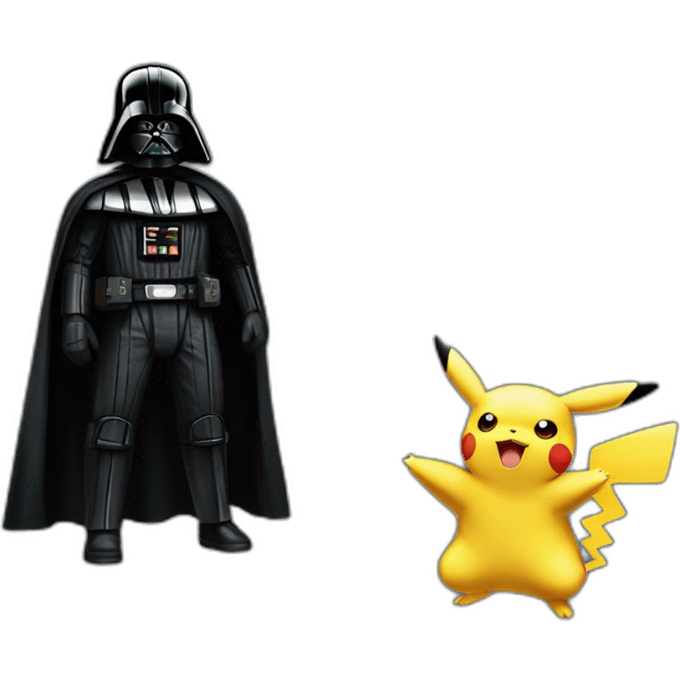 Pikachu vs dark vador emoji