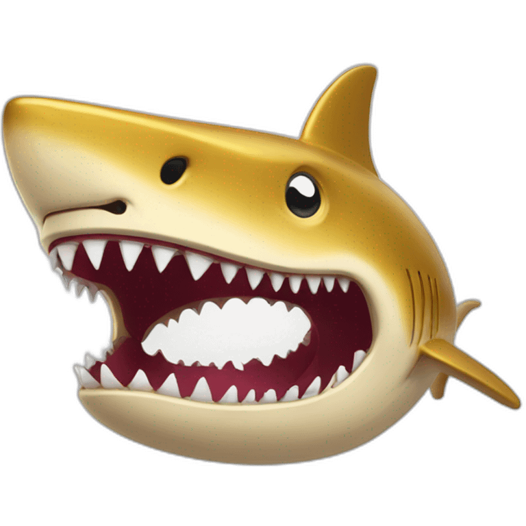 golden shark grinning emoji