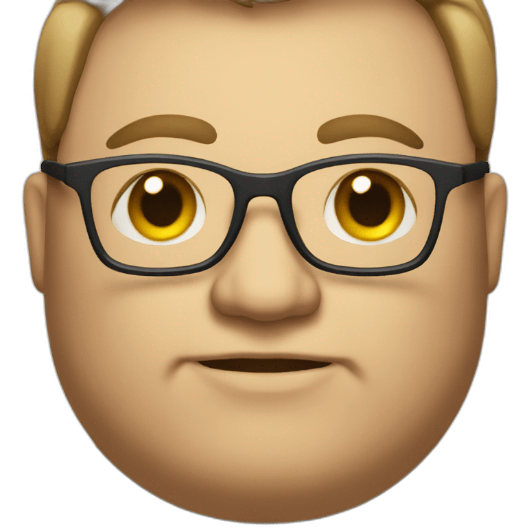 Fat man with glasses emoji