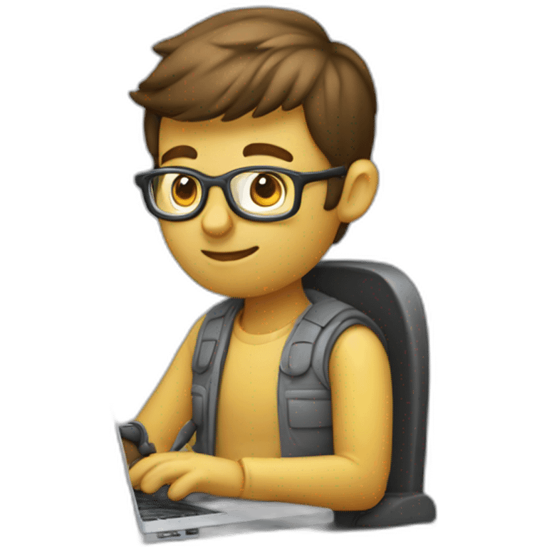 developer typing on macbook emoji