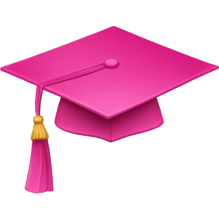 Pink graduation cap emoji