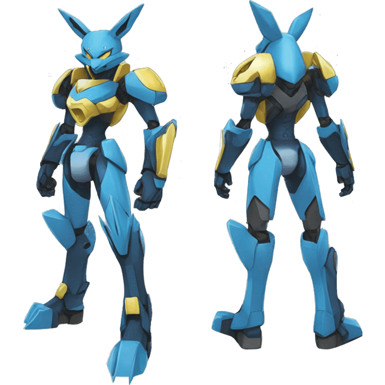 Lucario-Zeraora-medabot-Mecha full body emoji