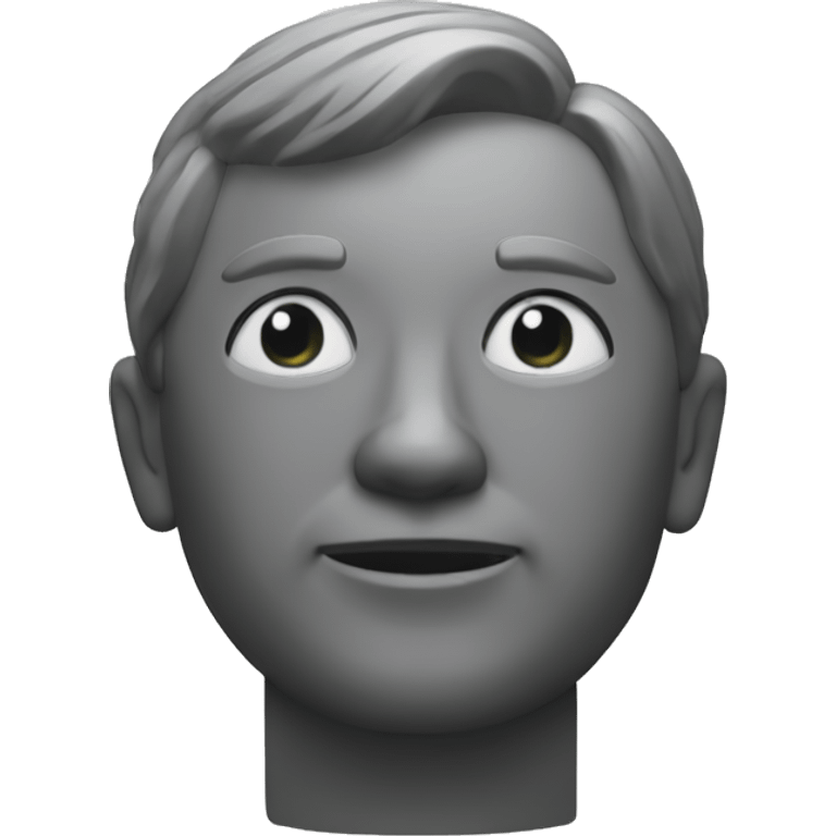 Callar y estatua emoji