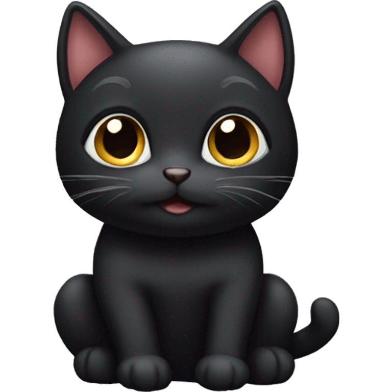 cute black cat emoji