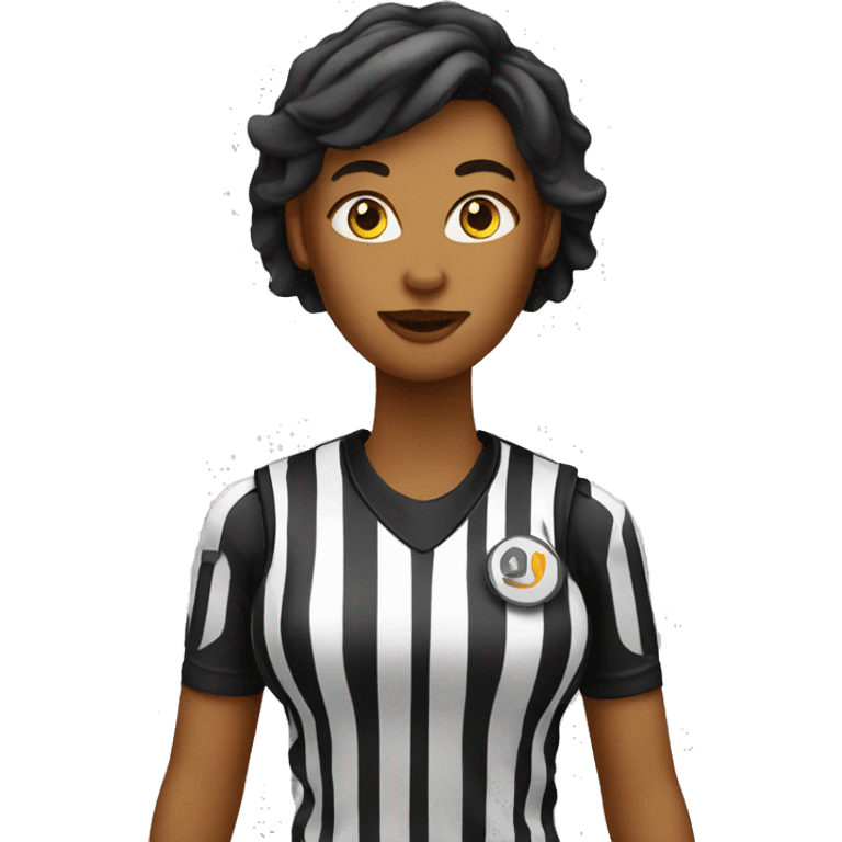 Basketball woman referee with whistle emoji