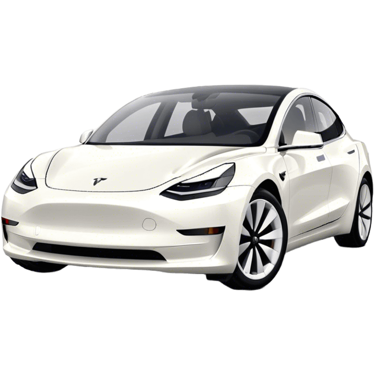 Tesla Model 3 - Tesla (Model Year: 2021) (Iconic colour: White) emoji