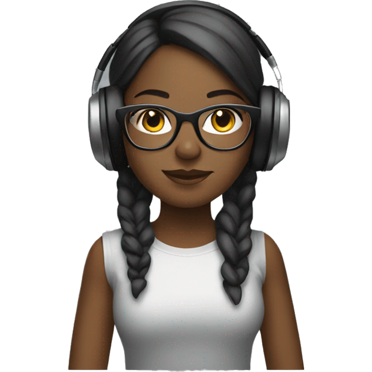 girl dj with glasses emoji