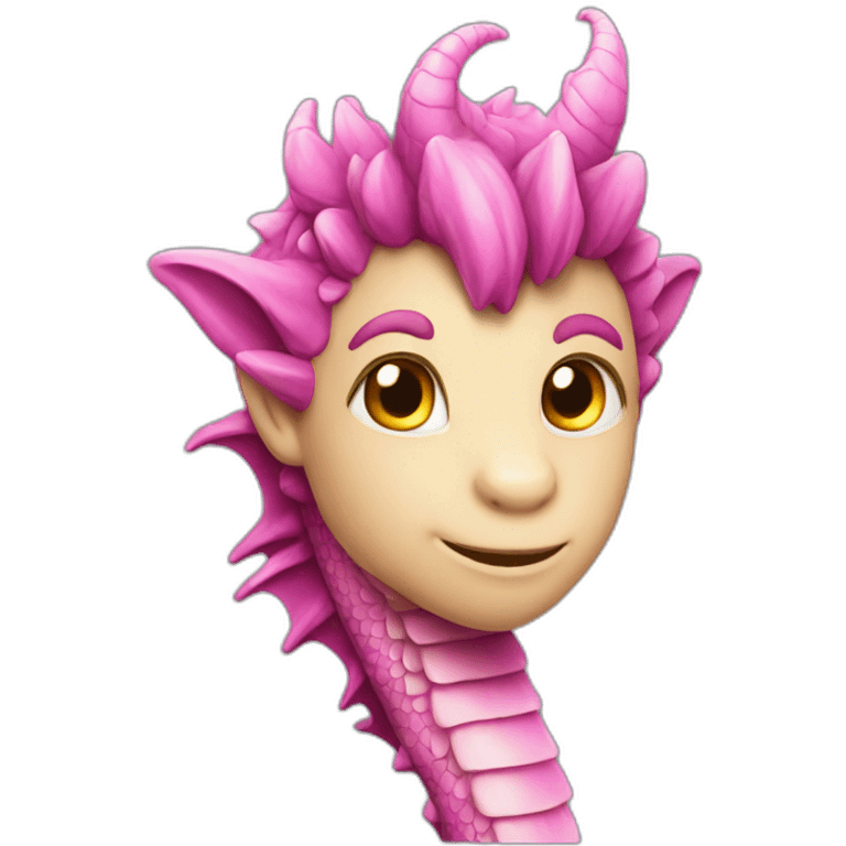 Dragon pink emoji