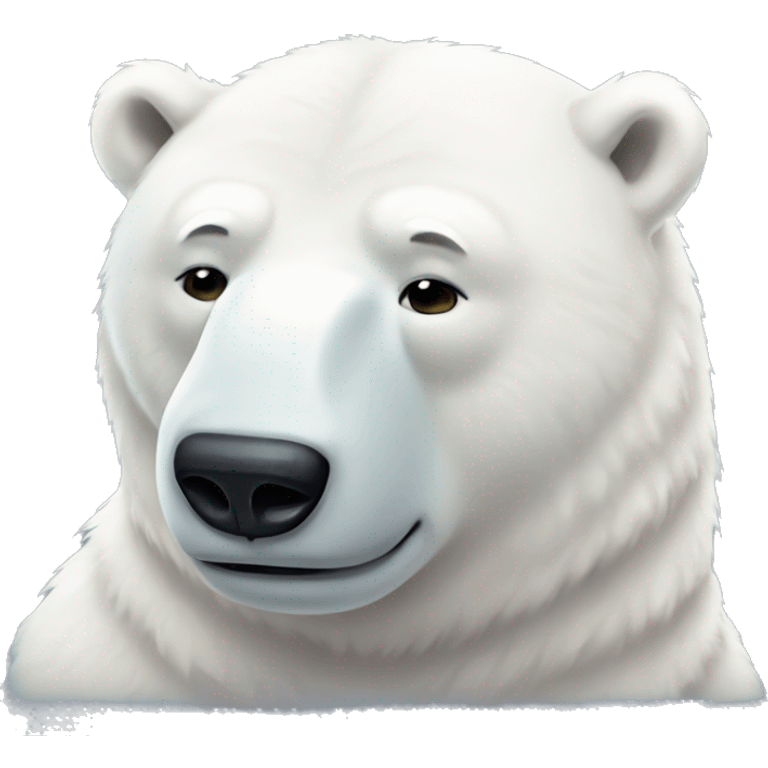 sleepy white polar bear cute eyes emoji