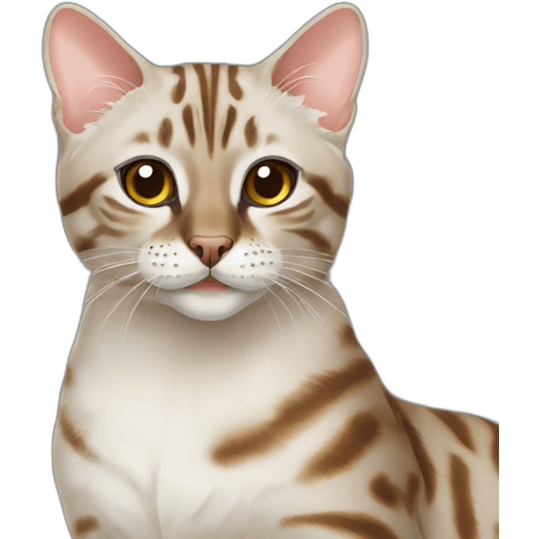 Snow mink Bengal cat emoji