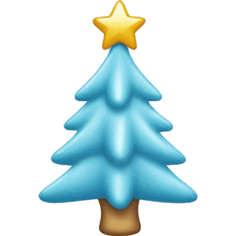 Light Blue Christmas tree decoration emoji