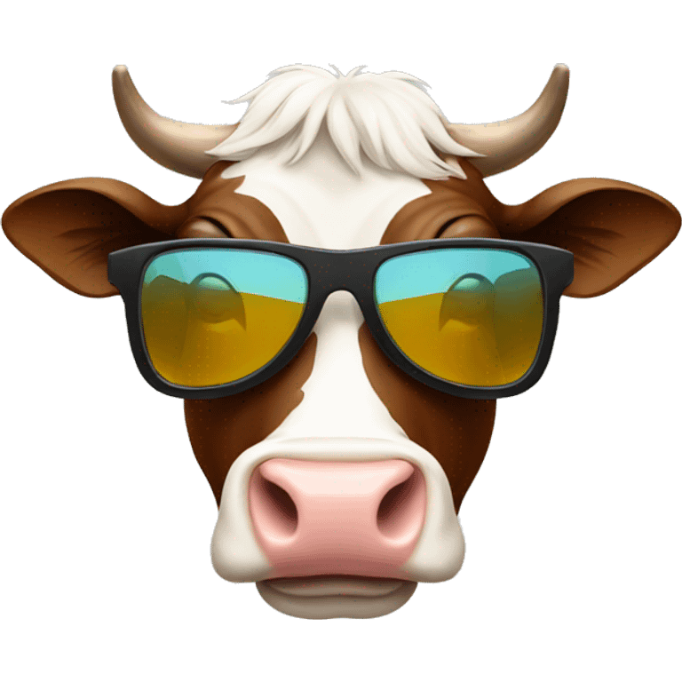 cow with sunglasses emoji