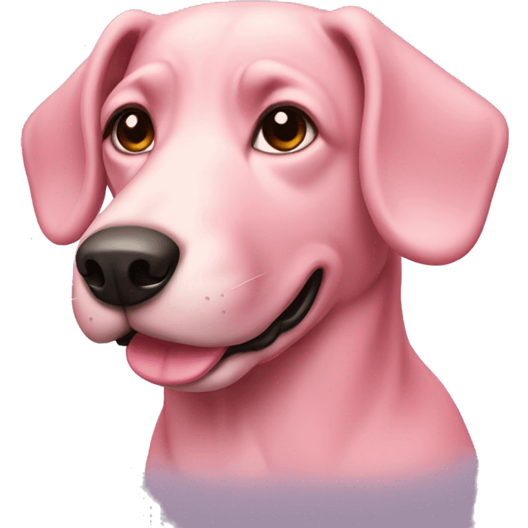 Dog pink emoji