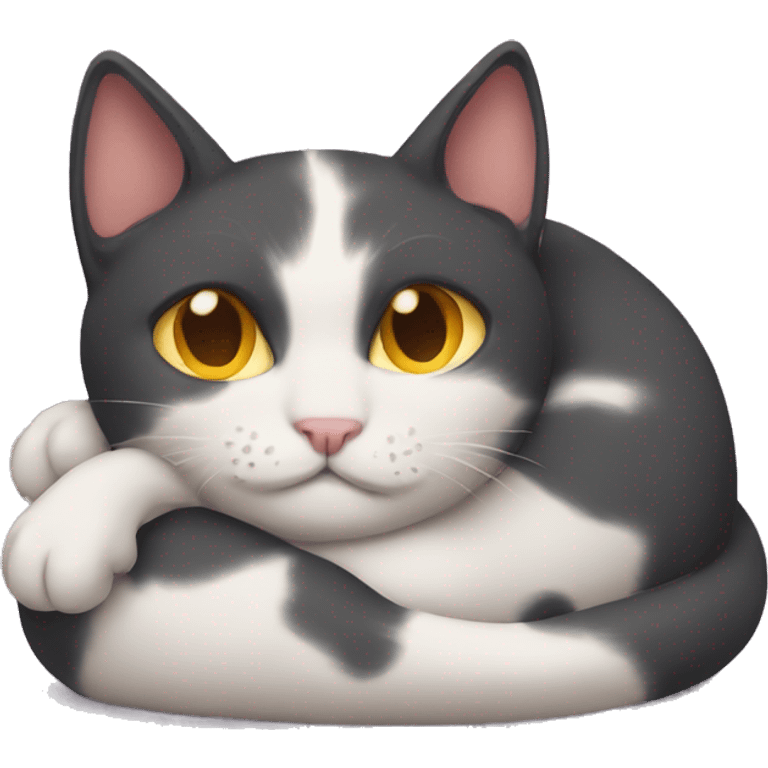 Cuddling cat emoji