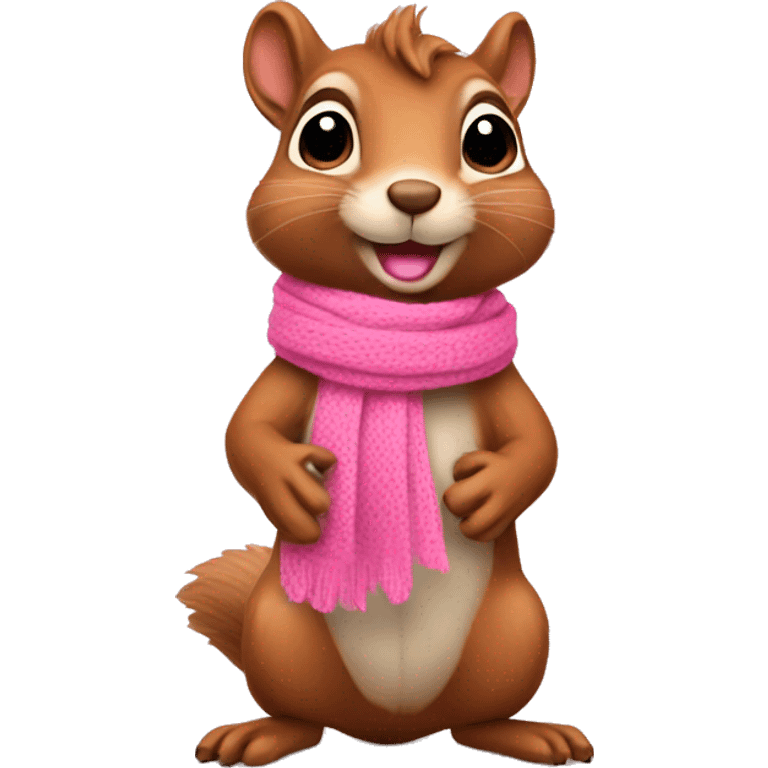 Squirrel with pink scarf emoji