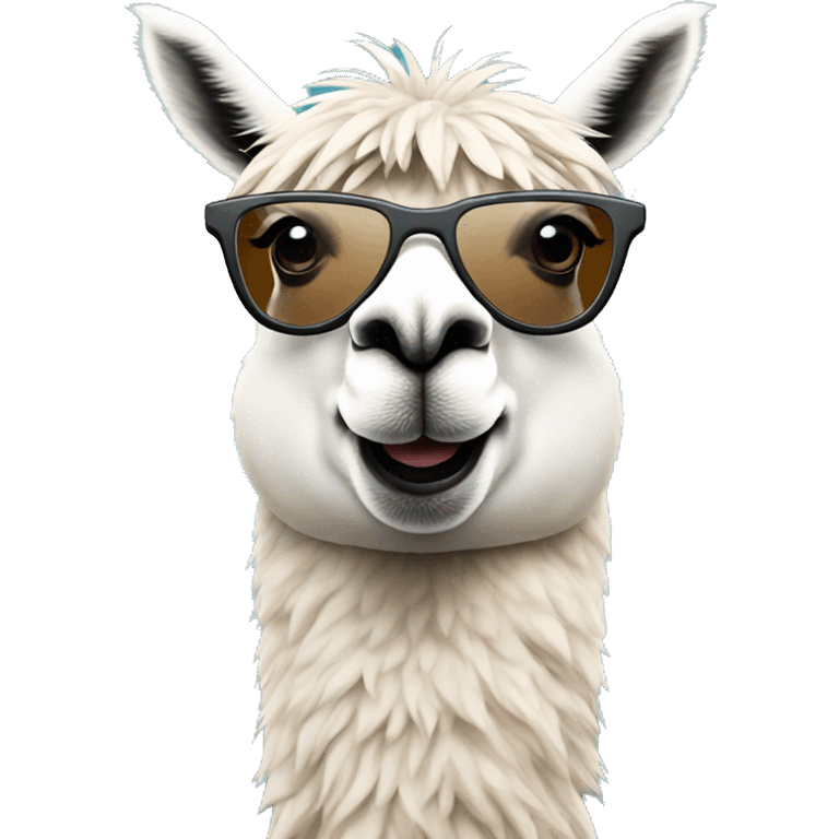 Llama con gafas emoji