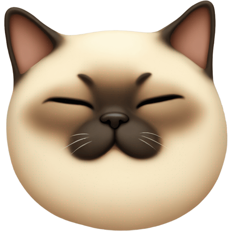 Fat siamese sleeping emoji