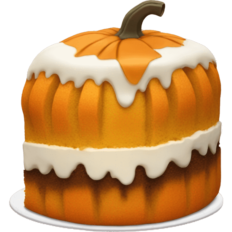 pumpkin eating cake  emoji