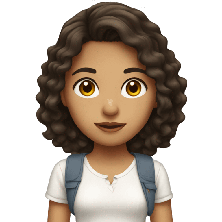 colombian girl with dark brown wavy hair 4,11 emoji