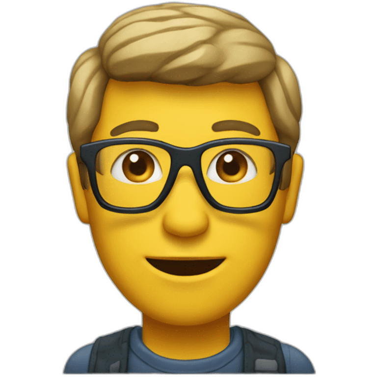 Fisherman with bee gee haircut and glasses  emoji