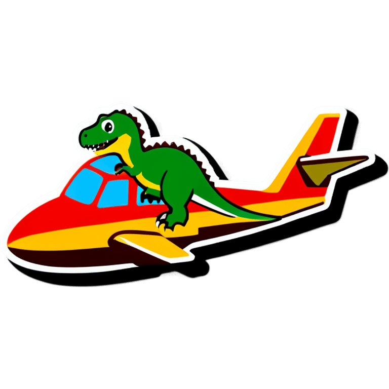 Dinosaur in airplane  emoji