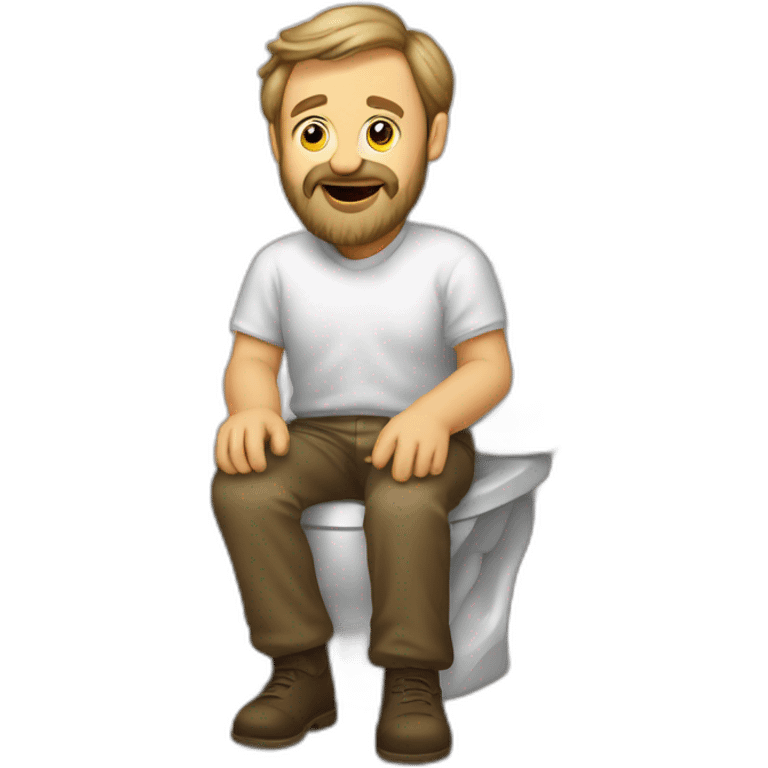 Slawoi Zhizek sitting on the toilet emoji