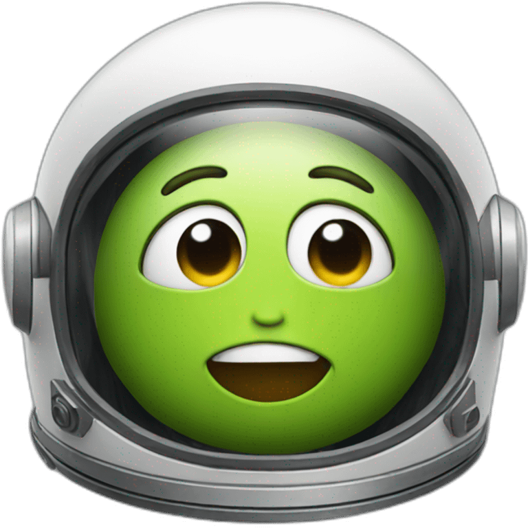 apple wearing space helmet emoji