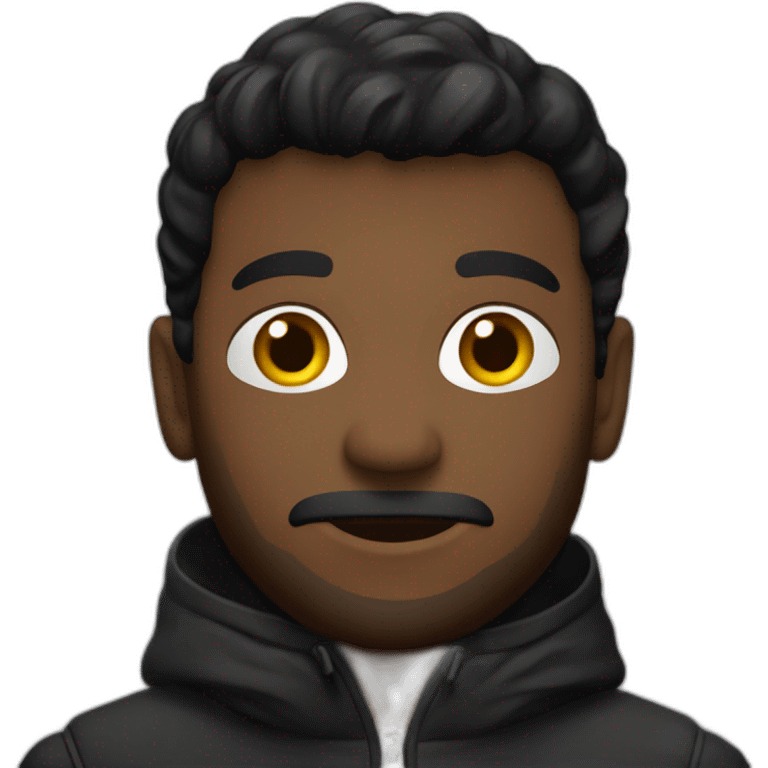 homme noir cagoules  emoji