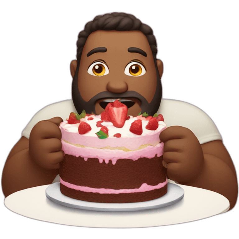 big guy eating cake emoji