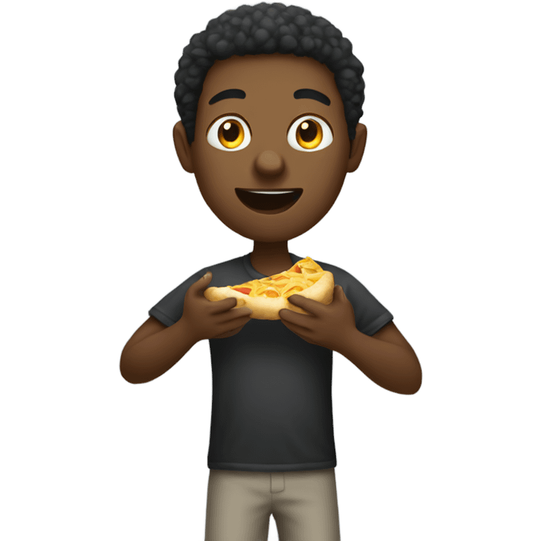 Black man eating in a doorag emoji