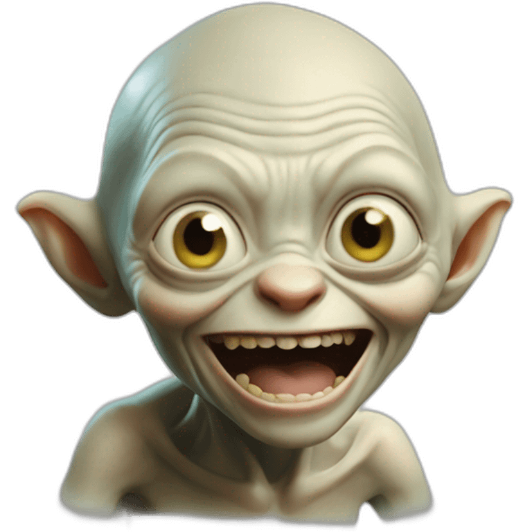 Gollum super happy emoji