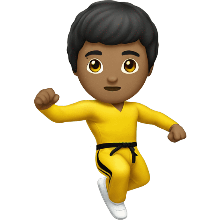 bruce lee in yellow jump suite emoji