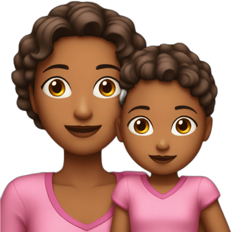 Mother with her 4 year old daughter emoji